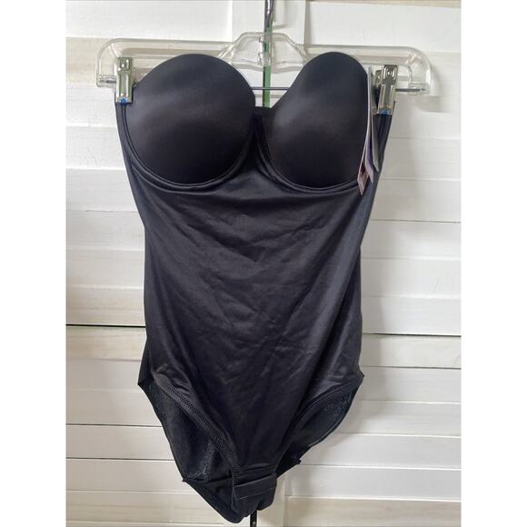 New TC Fine Intimates Back Magic Bodybriefer Shape Away Extra Firm Black Sz 34C - Picture 1 of 10